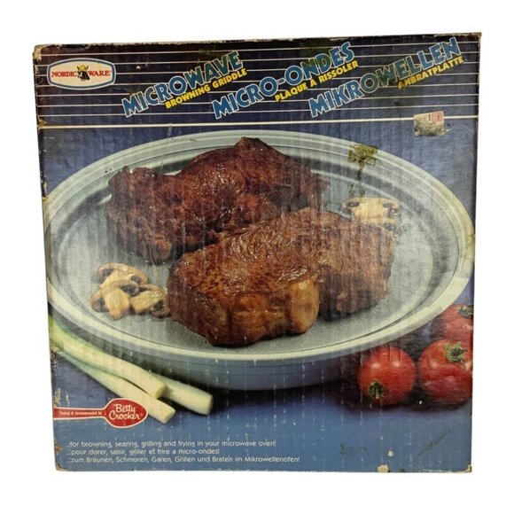 Nordic Ware Betty Crocker Microwave Browning Griddle with Box and Instructions - Picture 5 of 6